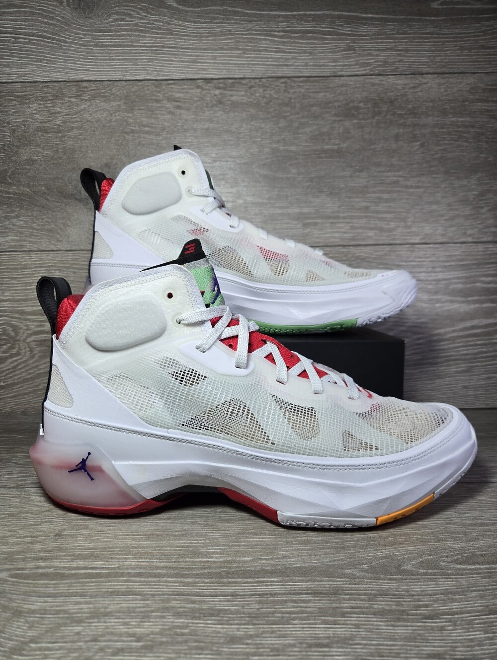 Air Jordan XXXVII 37 Hare Mens Size 11 White / True Red-Light Silver DD6958 160